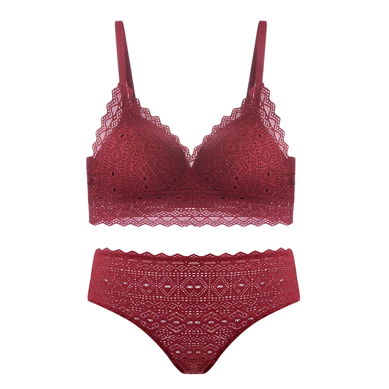 

Wire Free Bra Underwear Women Set Push Up Bralettes Ensemble Lingerie Bra And Panty Set Brassiere Top Womens Underwear Intimates