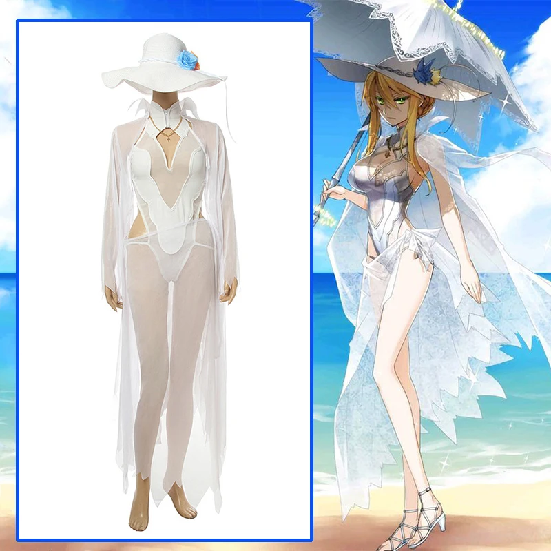 Костюм для косплея из игры Fate stay night FGO комплект саблей арутория пендорагон