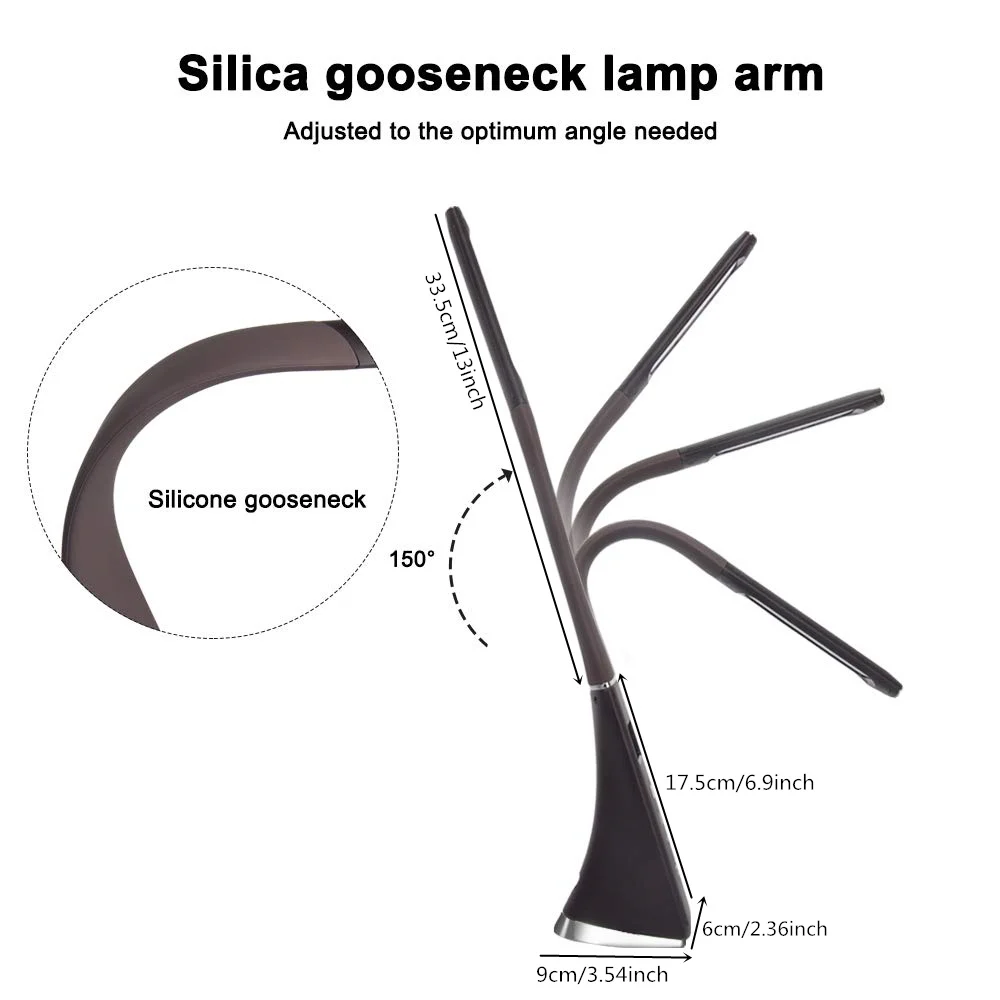 Светодиодная сенсорная Настольная лампа с регулируемой яркостью настольный