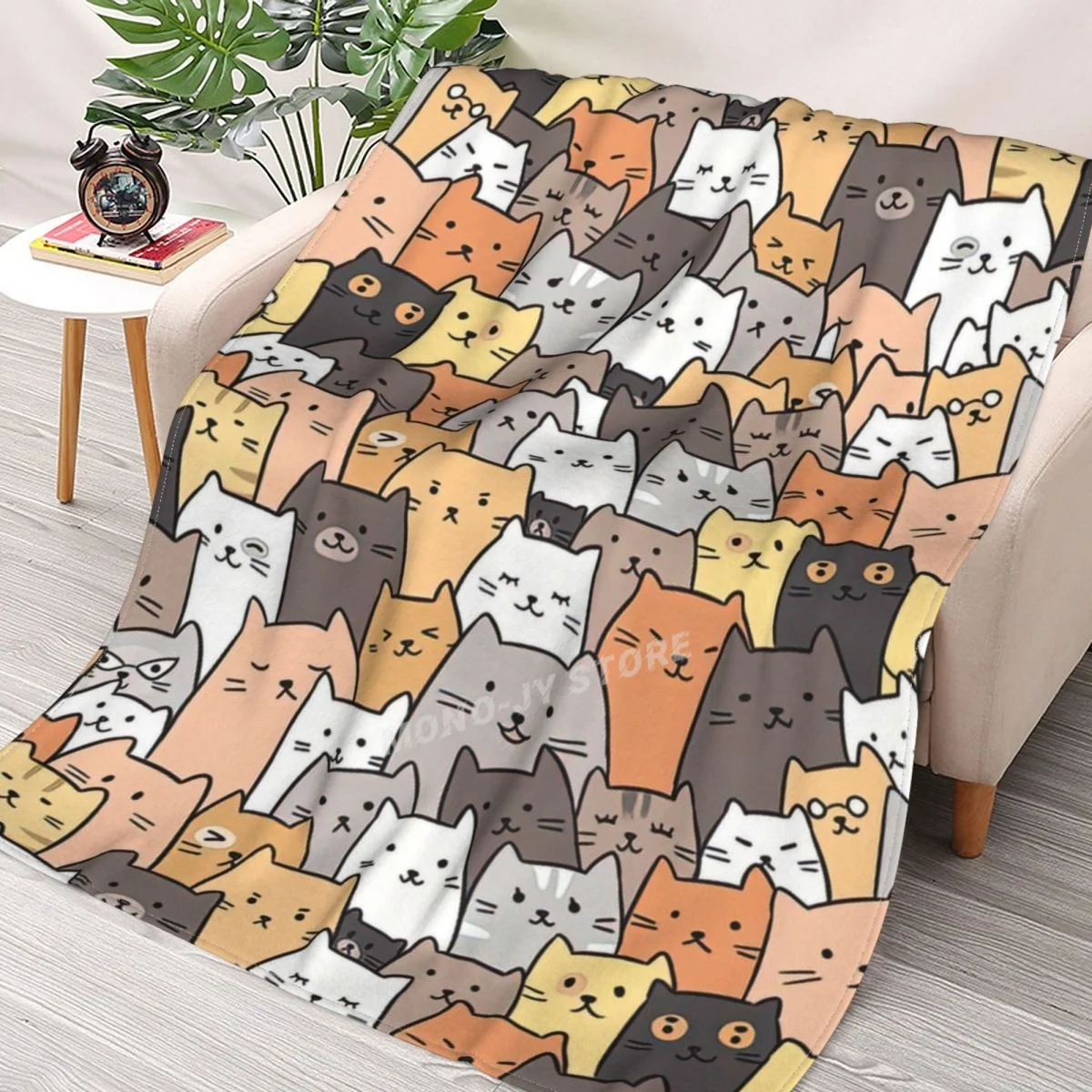 

Cat Throw Blanket Sherpa Blanket Bedding soft Blankets 70x100 220x240 220x260