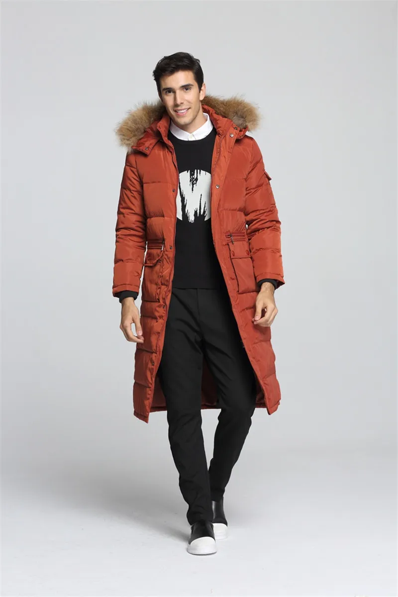 

Hooded Warm Thick Long Coats Winter Male Jacket Plus Size Men White Duck Down Coat Black Jackets Casaco Masculino