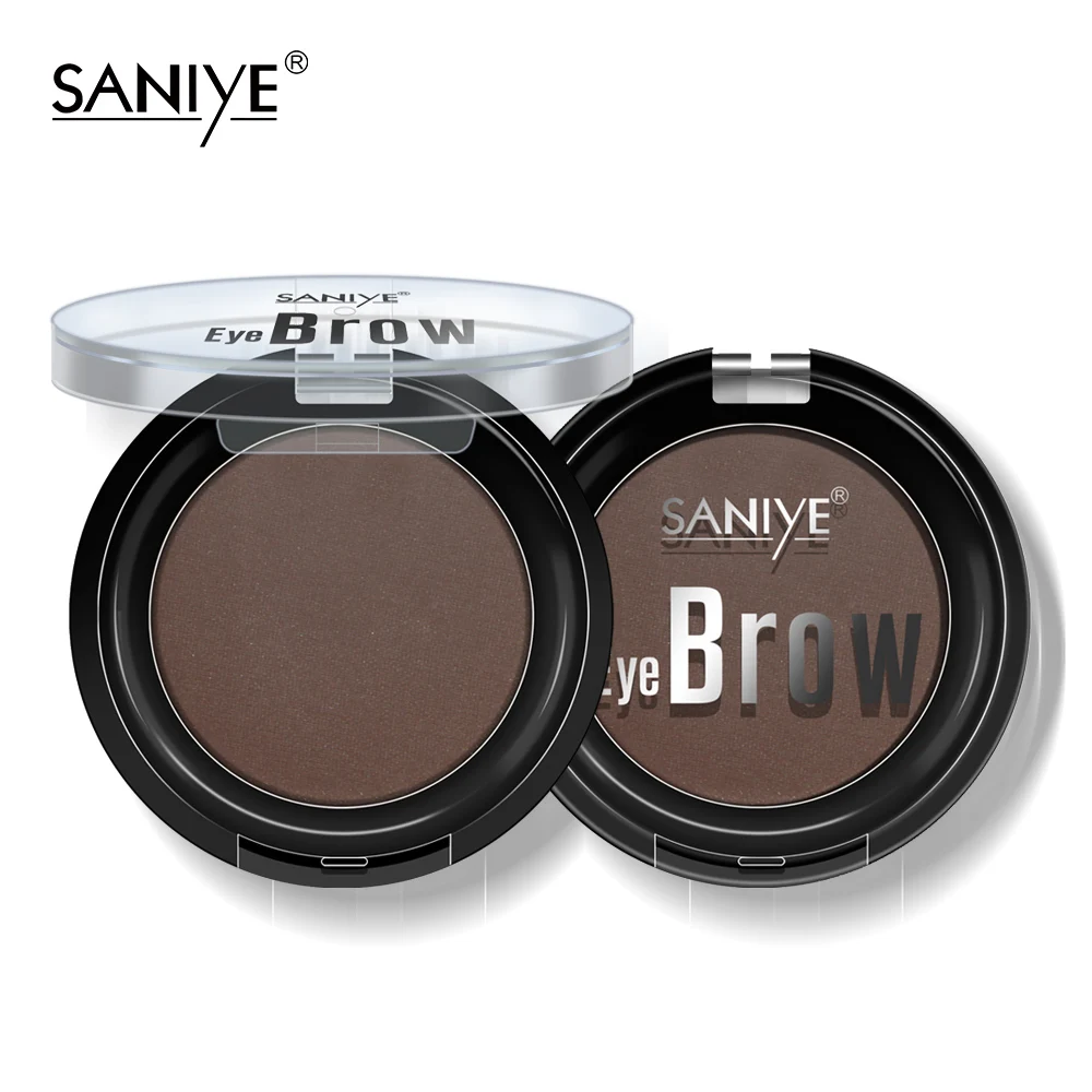 SANIYE Eyebrow Powder Waterproof Eyebrow Natural Delicated Brow Powder Palette Black Brown Color polvo de cejas E0131