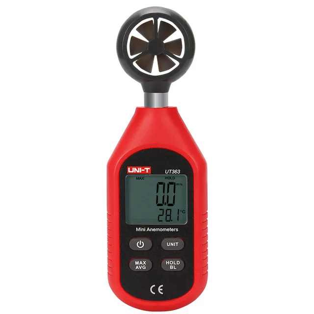 UNI-T UT363/UT363BT Мини цифровой Анемометр тестер температуры наружный анемометр с ЖК-подсветкой индикация низкого заряда батареи - Цвет: UT363