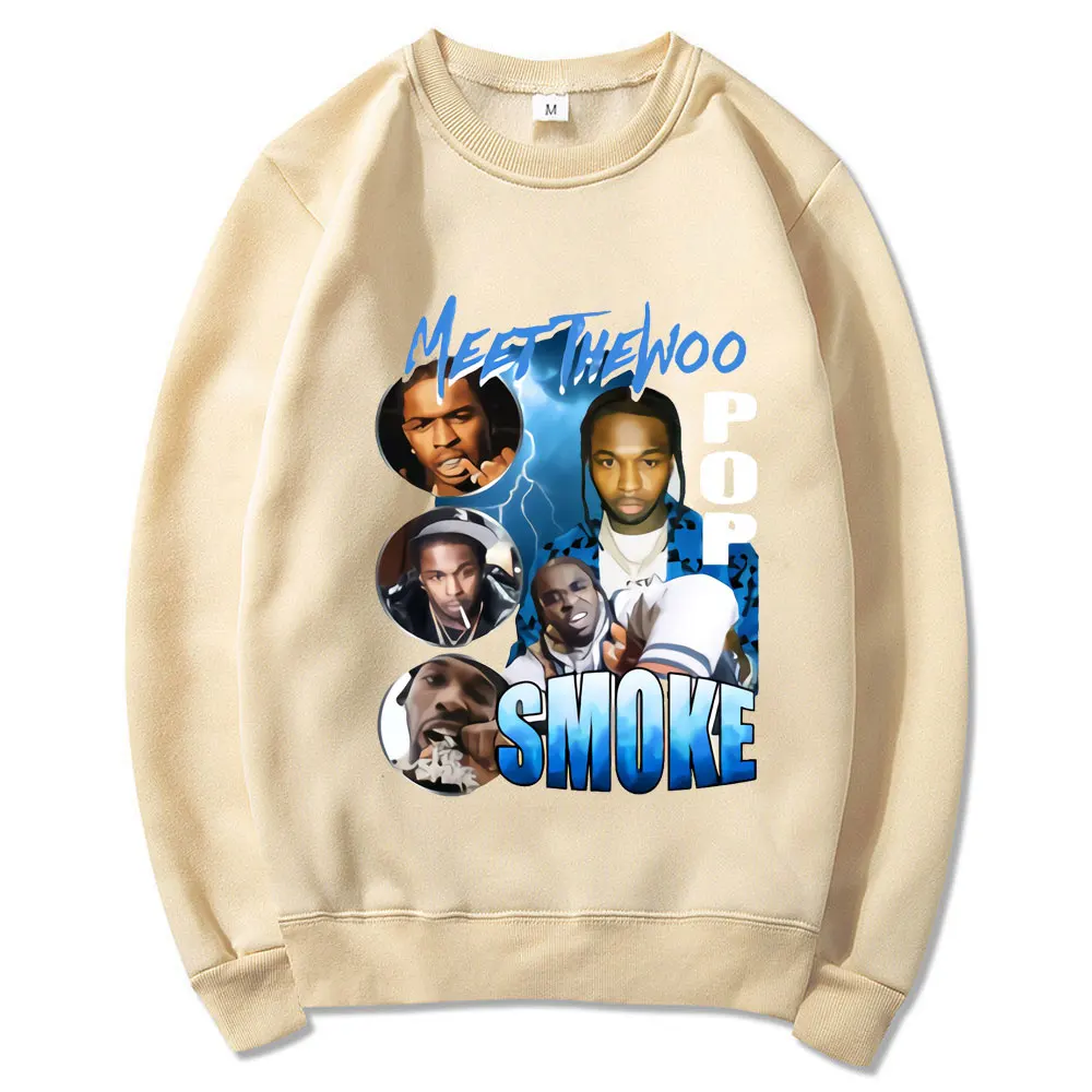 

Fashion Casual Hoodie Long Sleeve Men Women Hip Hop Hoodie Tops 2021 Hot Sale Pop Smoke Fashion Printed Crewneck Sweatshirt