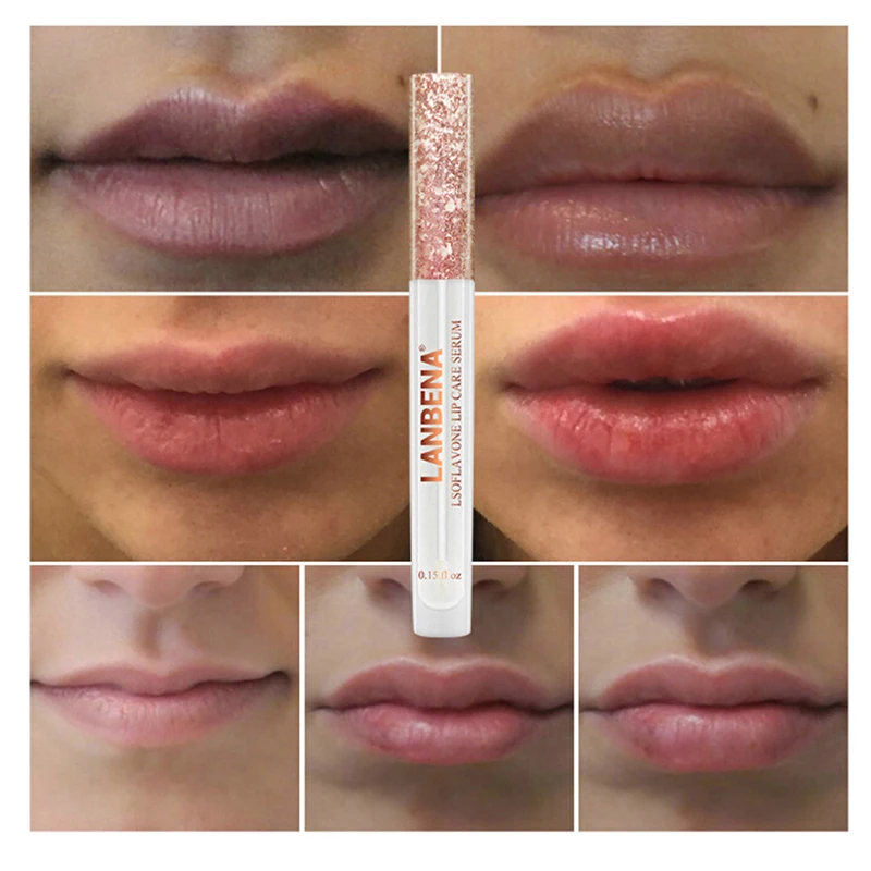 

Увлажняющий блеск для губ LANBENA, эссенция для уменьшения объема губ и морщин, сыворотка, маска, стимулирует блеск губ