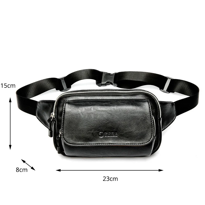 2021 повседневная Кожаная поясная сумка для мужчин телефона винтажная мужская