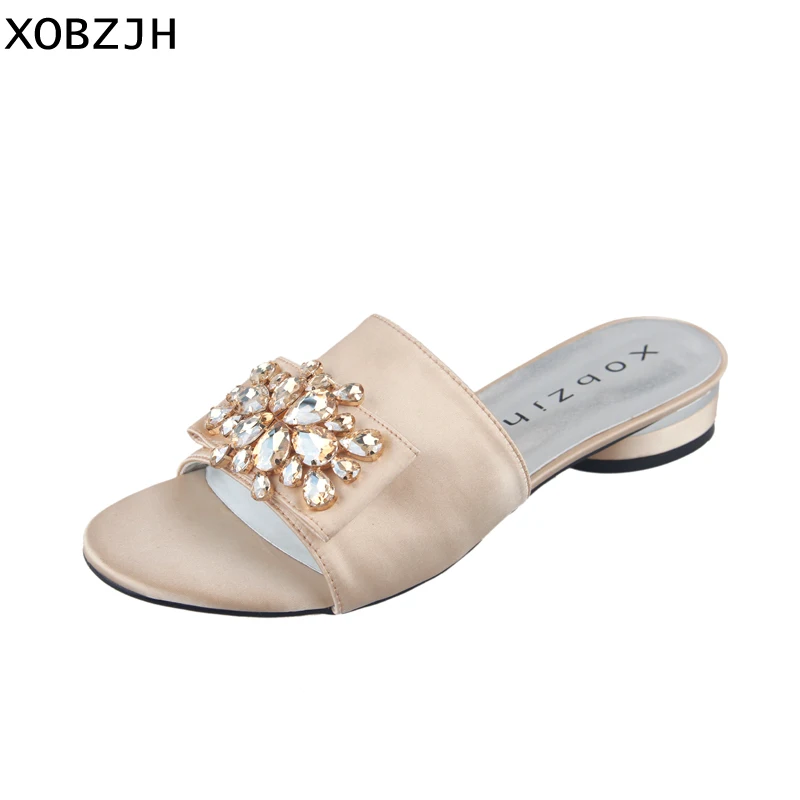 XOBZJH женская обувь 2019 летние новые туфли на плоской подошве Свадебная вечеринка