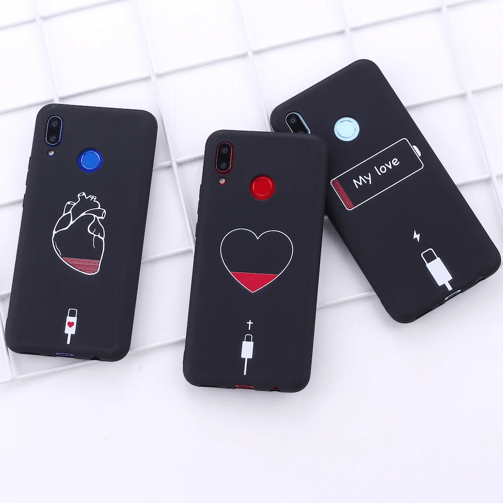 Силиконовый чехол для Huawei Honor Mate 10 20 Nova P20 P30 P40 P Smart Heart Love Power Cable Candy | Мобильные