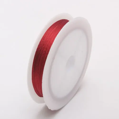 Deep red 42 1roll/lot 0.3/0.5/0.7/1.0MM Mixed multicolor options Nylon Thread line/wire/rope choker earrings Bracelet necklace jewelry makin - Цвет: Deep red 42