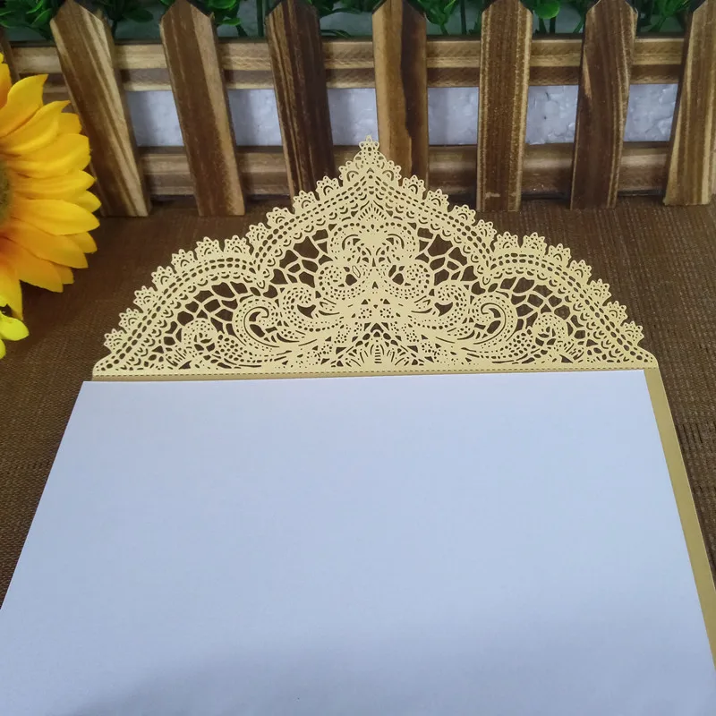 Роскошные Ажурные кружевные свадебные пригласительные открытки товары для