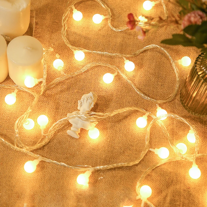 

USB Power LED Ball Garland Lights Fairy String Waterproof Outdoor Lamp Christmas Holiday Wedding Party Lights Decoration 6M40LED