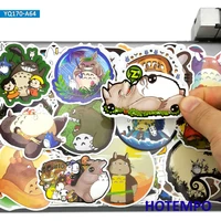 60pcs cute my neighbor totoro miyazaki hayao anime movie funny cartoon phone laptop car stickers for kids toys notebooks sticker
