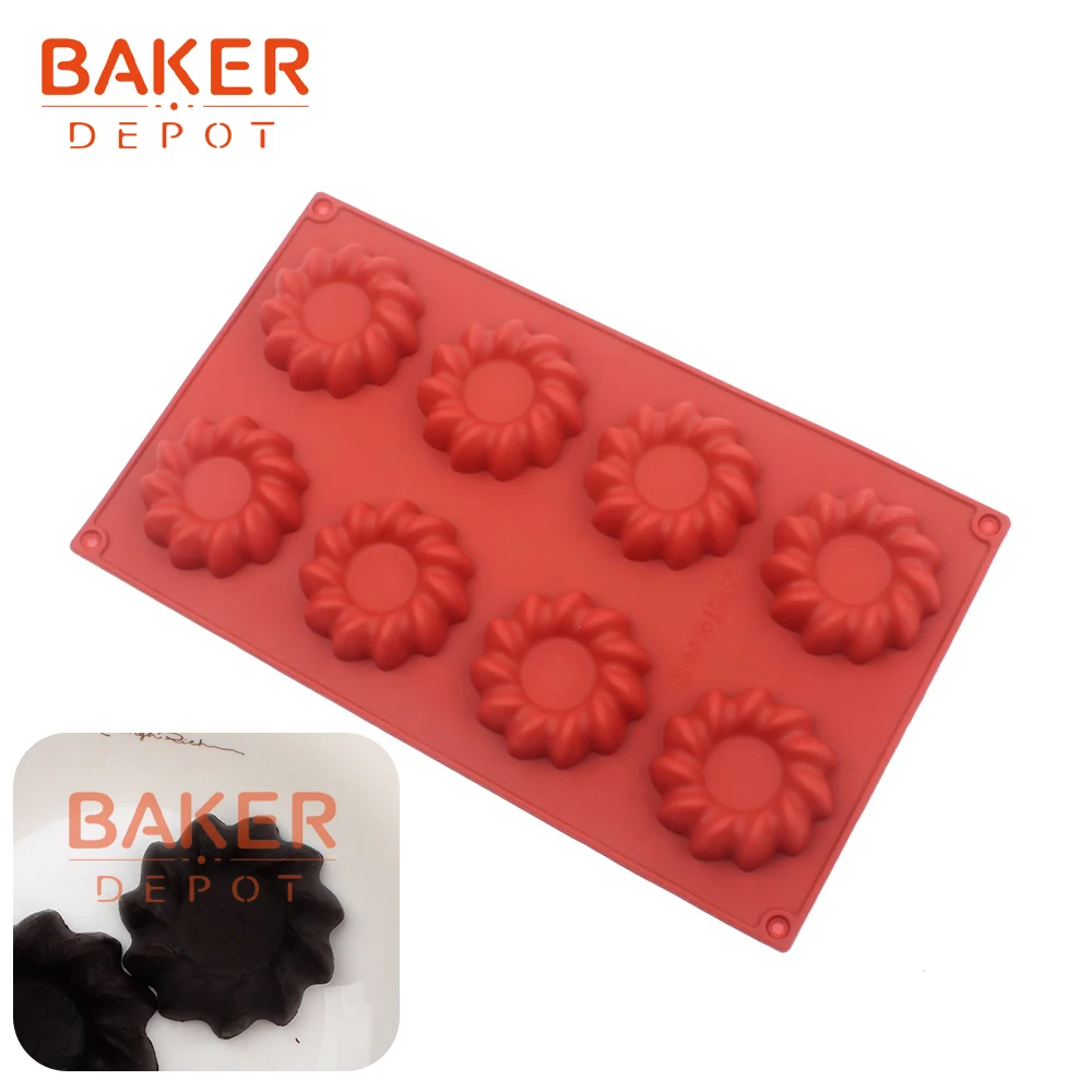 CDY-349 BAKER DEPOT Мини силиконовая формочка для пончиков для печенья пончики торты оборудование для выпечки овальные конфеты шоколадные формы украшения торта ледяной лоток - Цвет: CDY-349
