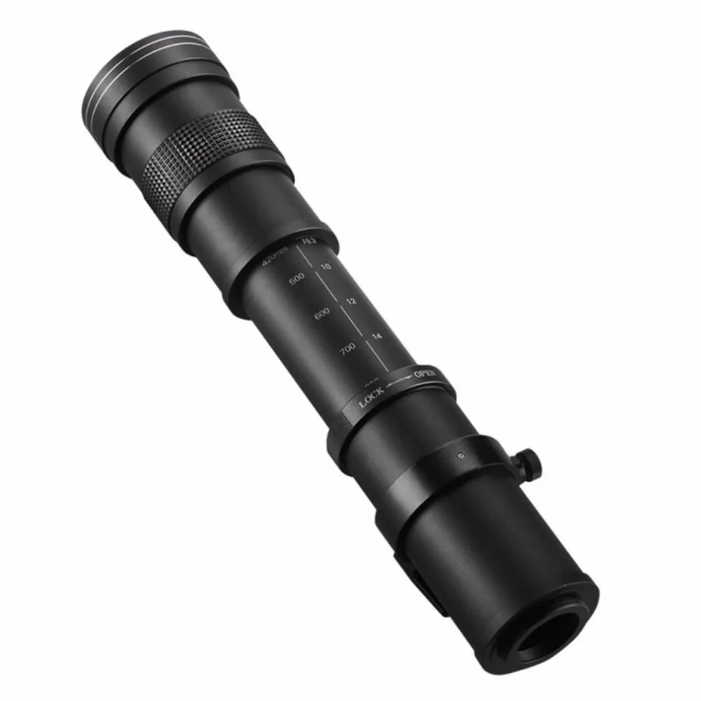 420-800mm f/8,3-16 телеобъектив для цифровых зеркальных фотокамер Nikon Т-образная оправа телескопического Камера D7200 D5300 D5200 D3300 D3200 D3000 D7100 D7000