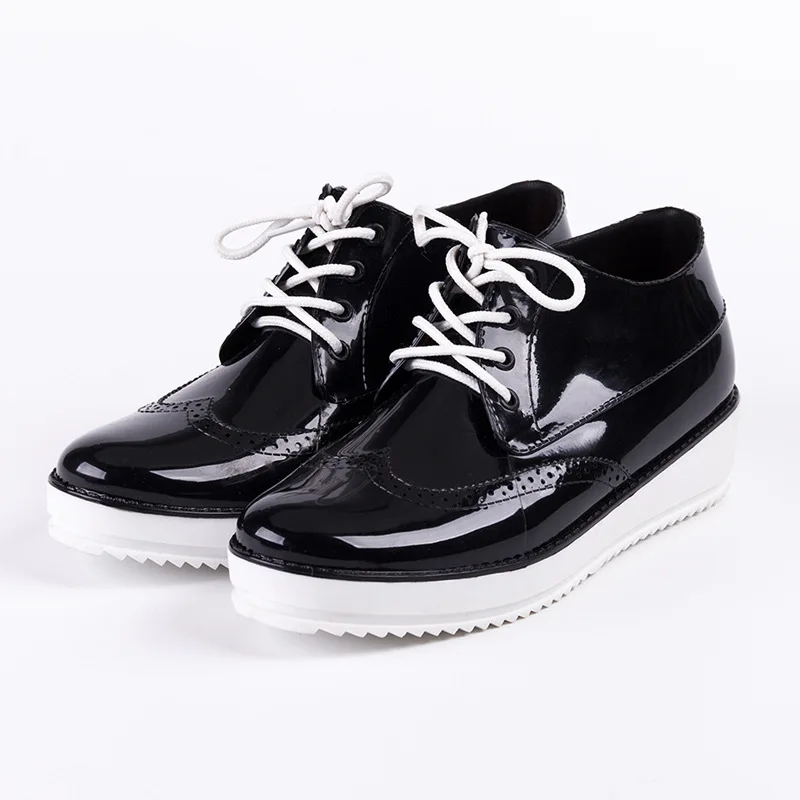 Женские галоши Новинка Модные женские резиновые сапоги Черные непромокаемые из