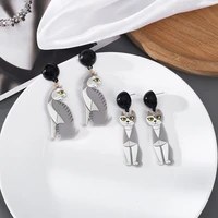 new acrylic 3d embossed printed three dimensional graphic animal pattern earrings ear jewelry