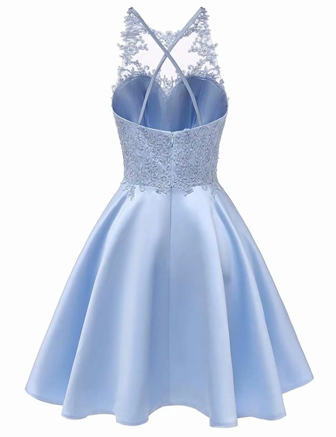 Соблазнительные короткие Мятные блестящие кружевные аппликации jaevini без рукавов