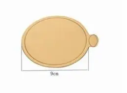 ROUND 9CM 100 шт./компл. Золотой коврик для Мусса нижние пены торт база Панели Бумага плата Multi Форма десерт лоток для рождественского кекса украшения инструменты - Цвет: ROUND 9CM