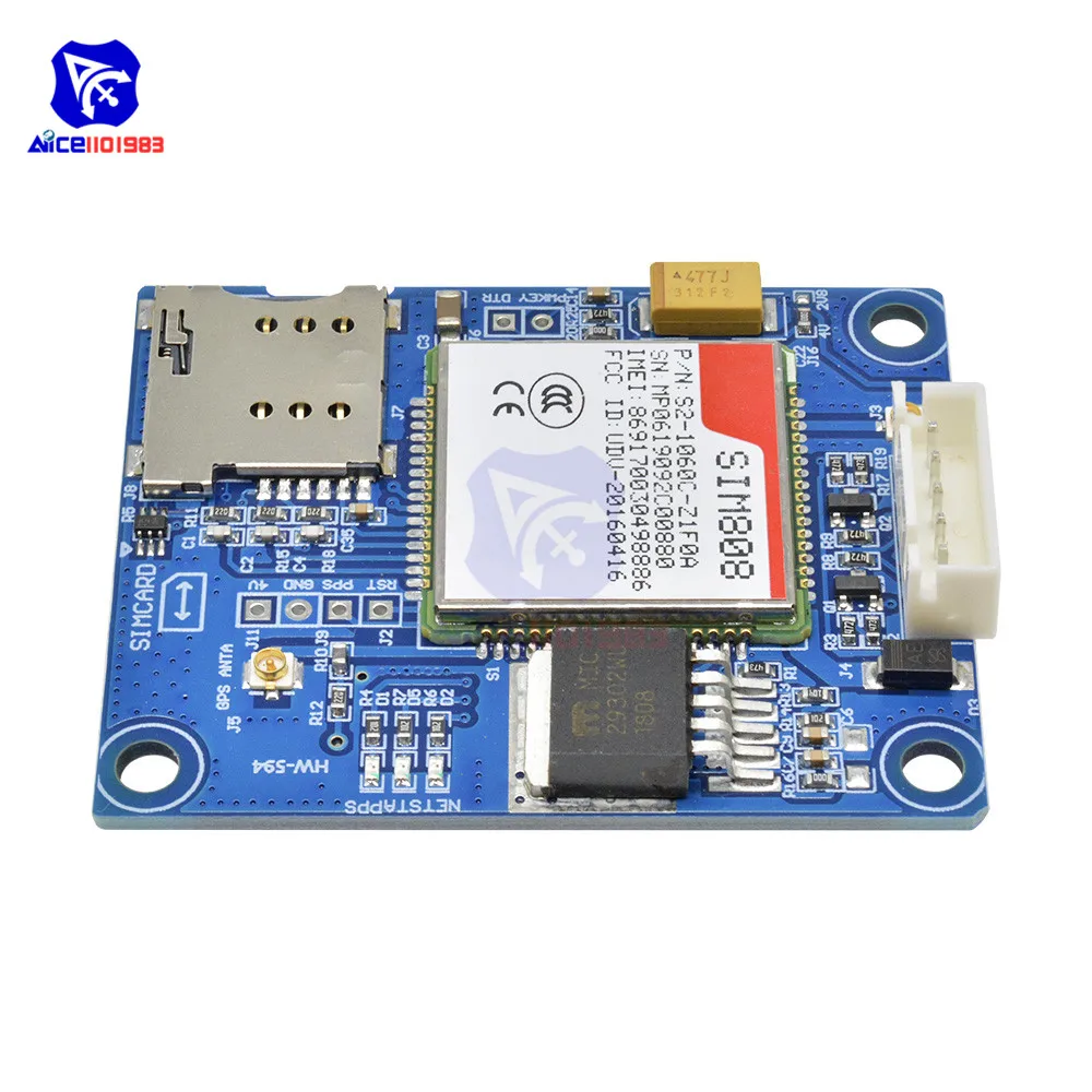 Diymore SIM808 GSM GPRS GPS Bluetooth SMS Модуль MINI SIM868 слот для TF карты DC 5 18 в макетная