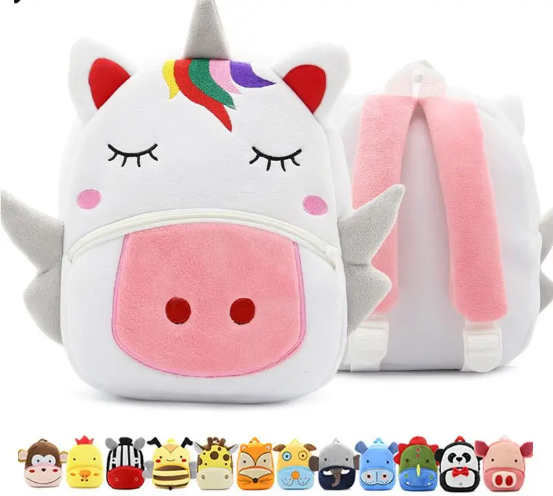 

Cute Unicorn Baby Backpack Plush School Bag Rucksack Children's Gifts Kindergarten Cartoon Animal Boy Girl Student Bag Mochila