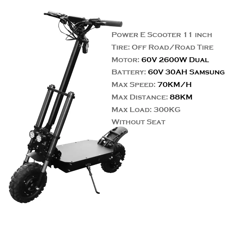 Sam30A 2600W noseat Электрический скутер 80 км/ч 60 в 3200 Вт внедорожный e скутер Электрический двойной мото samsung Аккумулятор 100 км Escooter Adulto Patinete Eléctrico - Цвет: Sam30A 2600W noseat