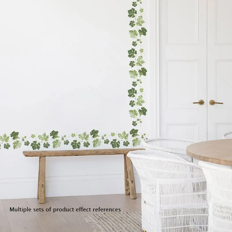 

Green leaf vine Baseboard wall stickers bedroom living room Corner decoration art mural Skirting stickers wallpaper home decor
