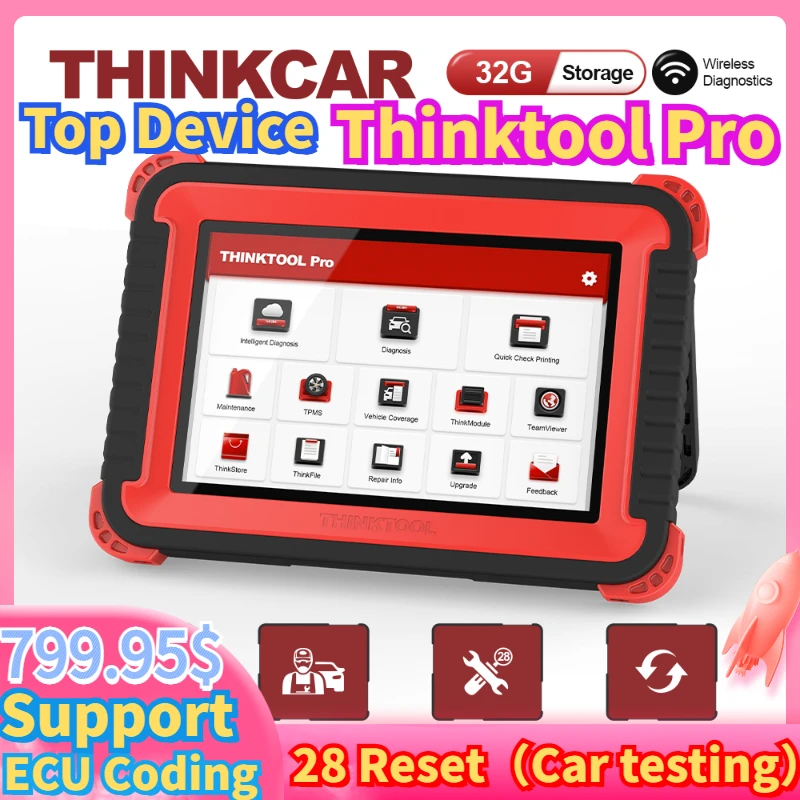 

THINKCAR THINKTOOL Pro Professiona OBDII Code Reader Full system Scanner With 28 Reset Function ECU Coding/Active test Auto Car