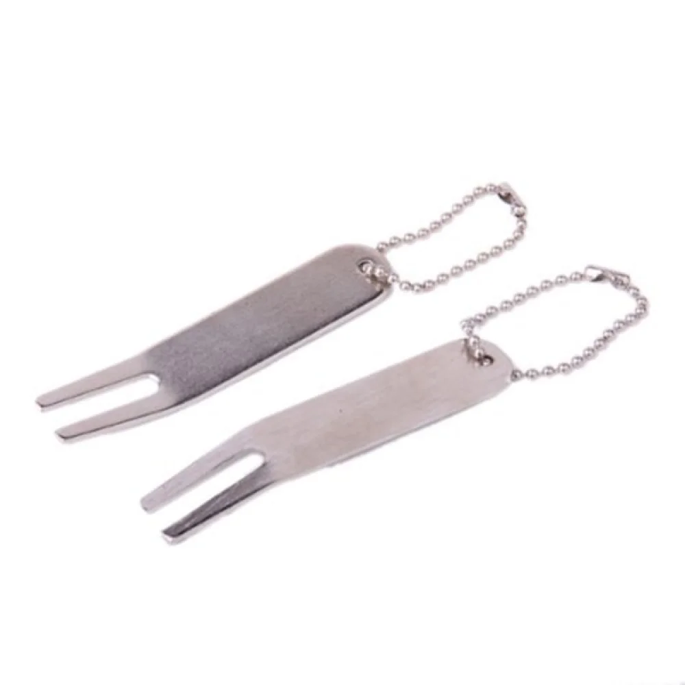 

Golf Green Divot Fork Curved Spit Green Accessories (Silver)