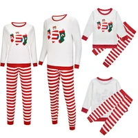 family matching outfits clothes christmas socks printed family clothes christmas pajamas toddler romper parent child tops pants