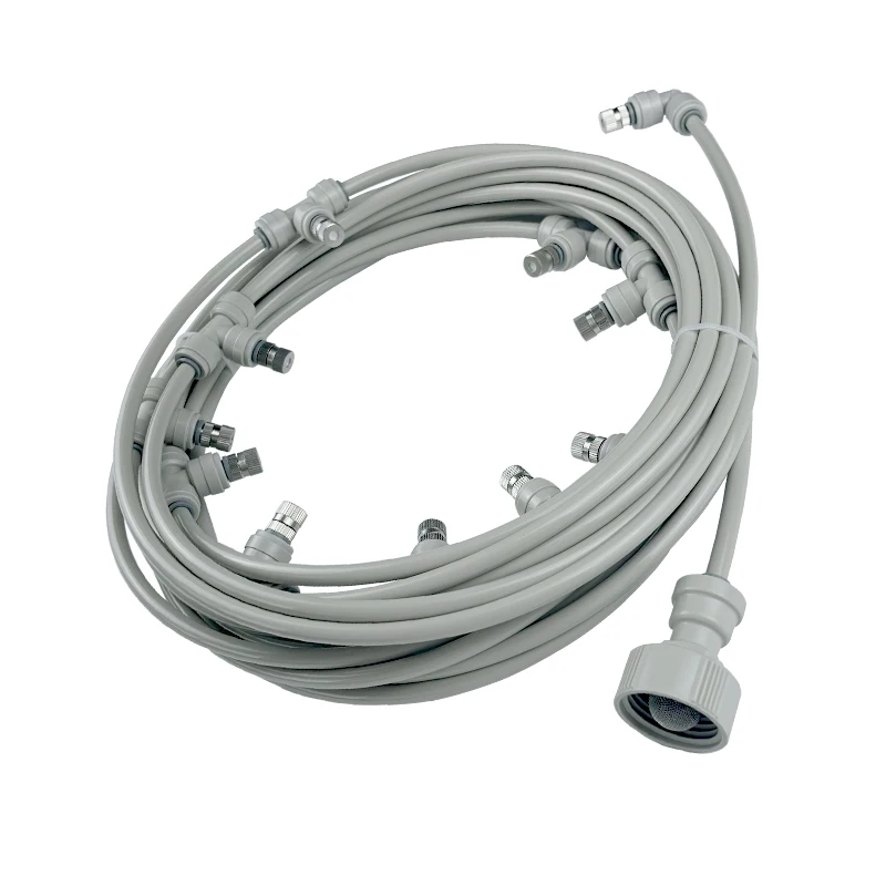 

6MM Quick Pushing Nozzle Low Pressure Atomizing Misting Cooling Water Fog Sprayer System For Garden 3/4'' Plastic Adapter