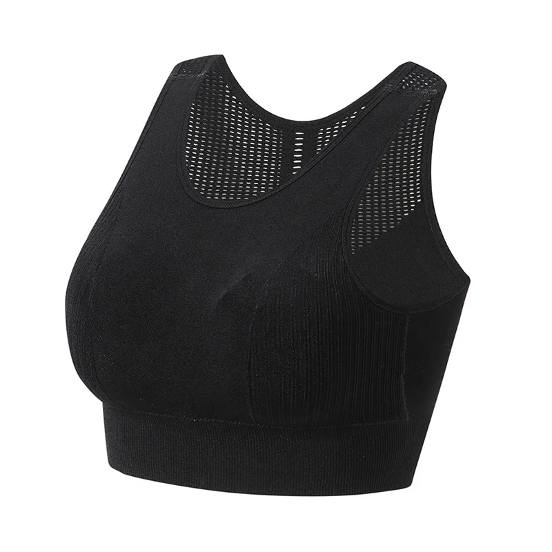 New bra women's non-steel ring back hollow shaping fitness piece Gym Vest |
