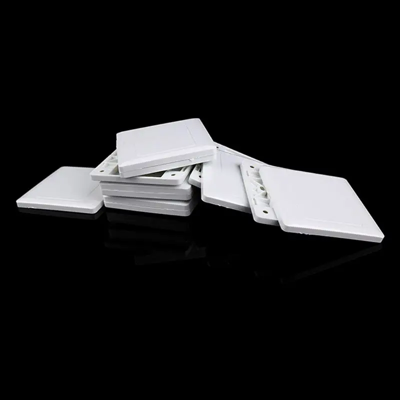 Электрический настенный выключатель розетка Пустая Крышка панель белая доска ABS