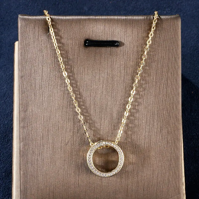Gold Necklace RAKOL мода классический кубический цирконий ожерелье Подвески Серьги Комплекты украшений для женщин платье аксессуары юбилей подарок RS2067 - Окраска металла: Gold Necklace