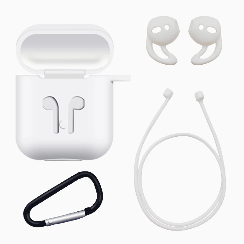 658-White Для AirPods чехол силиконовый защитный чехол с подставкой чехол противоударный Earpods чехол для Apple для наушников для Airpod чехол Зарядное устройство аксессуары - Цвет: 658-White