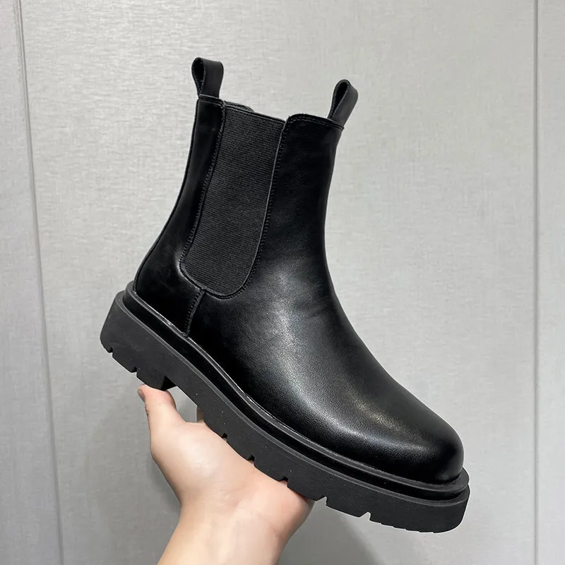 

Keep Warm Men's Casual Boots Men Military Handmade Knight Martin Woodland Camping Winter Shoes Round Head Non-slip Leather