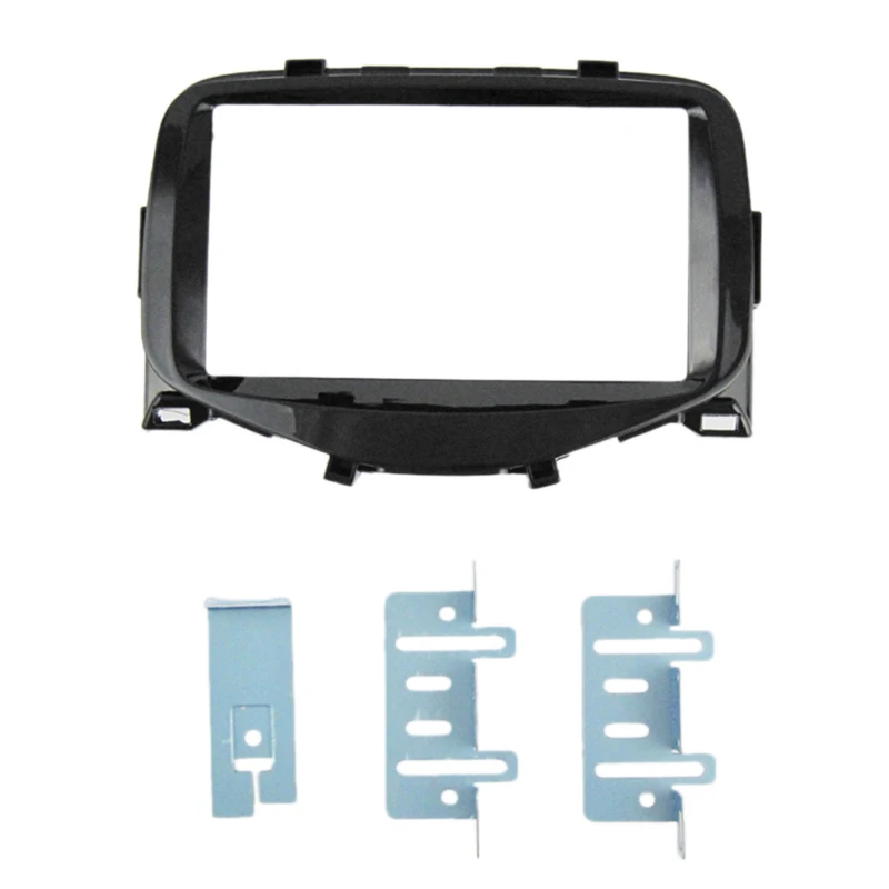 Double Din Car Radio Stereo DVD Fascia Panel Frame GPS for 2014+ Toyota Aygo Peugeot 108 Citroen C1 Dash Kit | Автомобили и