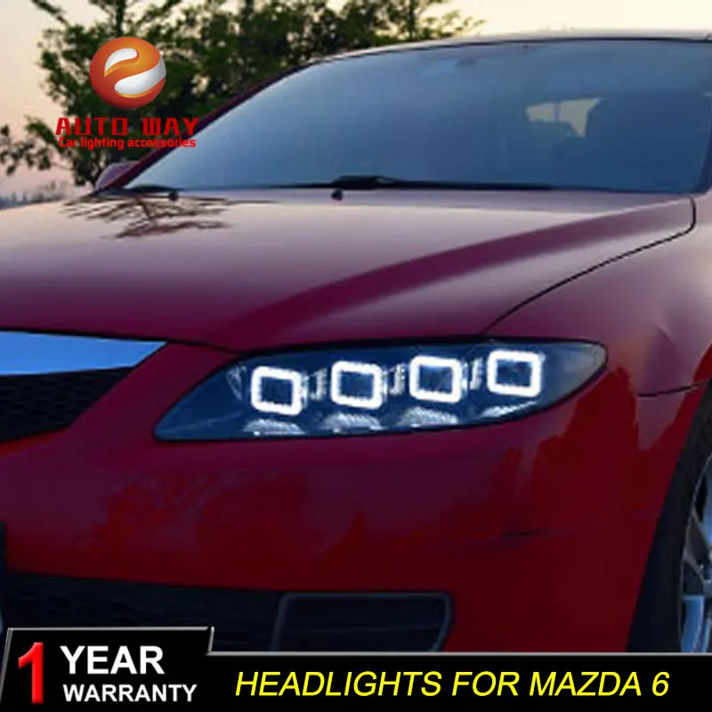 Чехол для автомобильных фар mazda 6 M6 2003 2015 светодиодный фонарь с двойным лучом