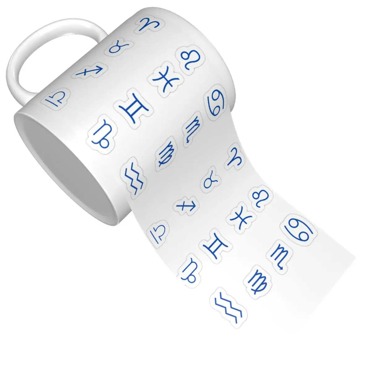 Тест-наклейка со знаками Зодиака пакеты наклеек 20(3) кружки милый кофе чай молока