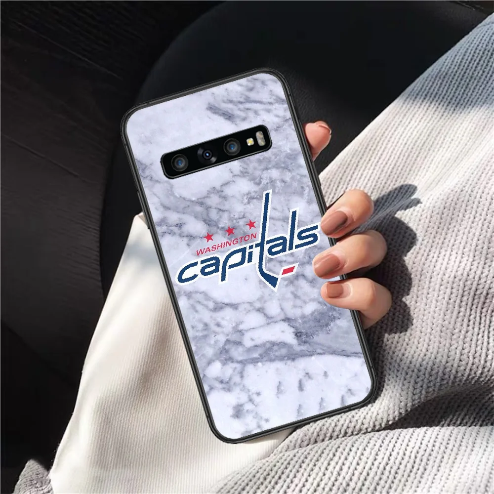 

Ice hockey Capitals Phone Case for Samsung Galaxy Note S 6 7 8 9 10 E 20 Ultra Edge Plus black Waterproof Painting Etui Luxury