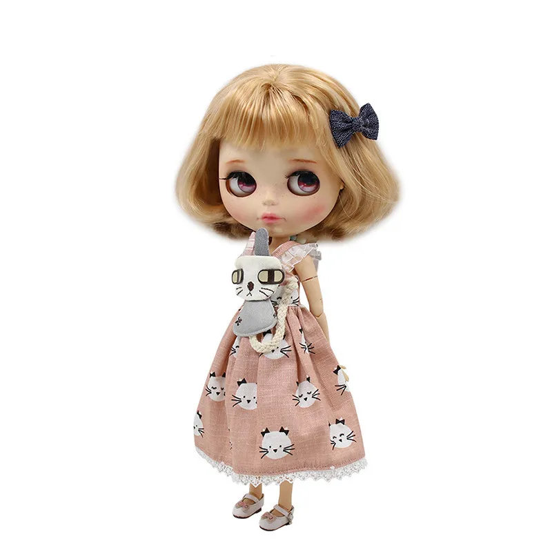 DBS Blyth icy 1/6 30 см bjd Милая кошка платье с заколкой для волос подарок девочки