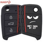 Силиконовый чехол с 3 кнопками и дистанционным управлением для VW Polo Golf 7 Tiguan Jetta GTI, рукав-брелок 2015 2016 2017 2018 2019 2020