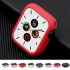 Чехол для Apple Watch, чехол 44 мм 40 мм, чехол для iWatch 42 мм 38 мм, аксессуары, силиконовый бампер, защита для Apple watch series SE 3 4 5 6