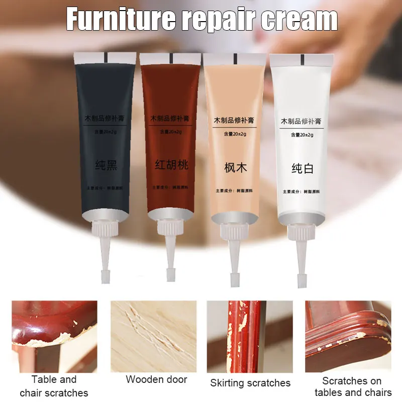 

Wood Filler Floor and Furniture Scratch Touches Up Restore for Wooden Floor Table Door Cabinet Easy to Restore Paint Stains