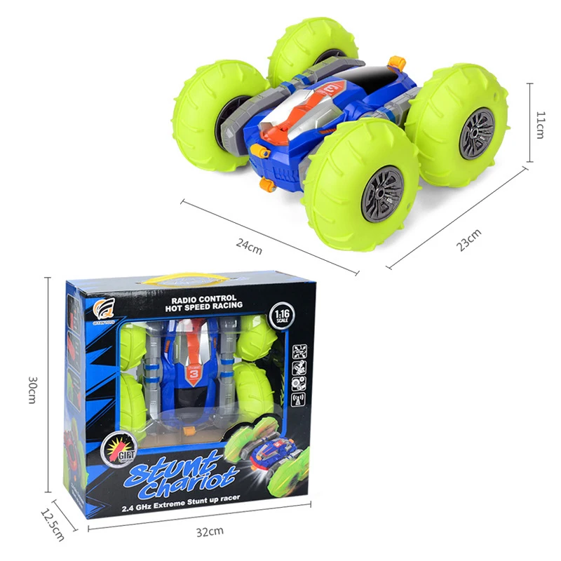 

Remote Control 4WD Stunt Car Tipping Off-Road Vehicle Front And Rear Flip Double-Sided Driving With LED Lights Children's Toys
