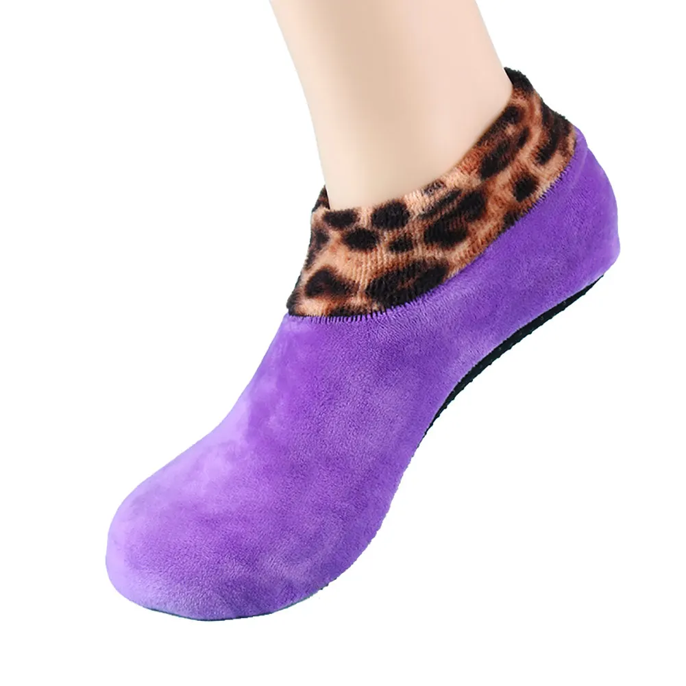 Light Purple Female Теплые зимние носки для мужчин и женщин; нескользящие домашние мягкие Повседневные тапочки; чулочно-носочные изделия; XIN-Shipping - Цвет: Light Purple Female