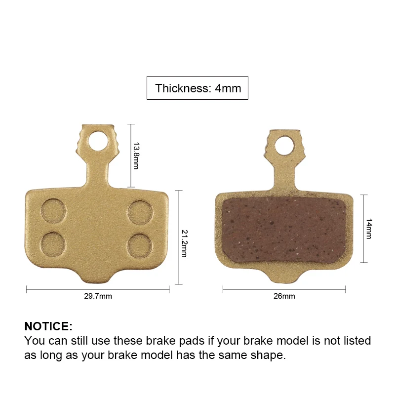 BIKEIN 2 пары тормозные колодки для горного велосипеда Avid Elixir R/CR/металлический