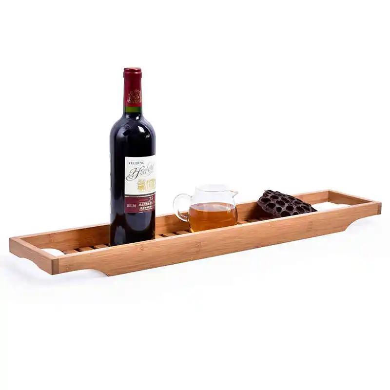 Бамбуковая полка для ванной поднос душа книг подставка комнаты полки хранения