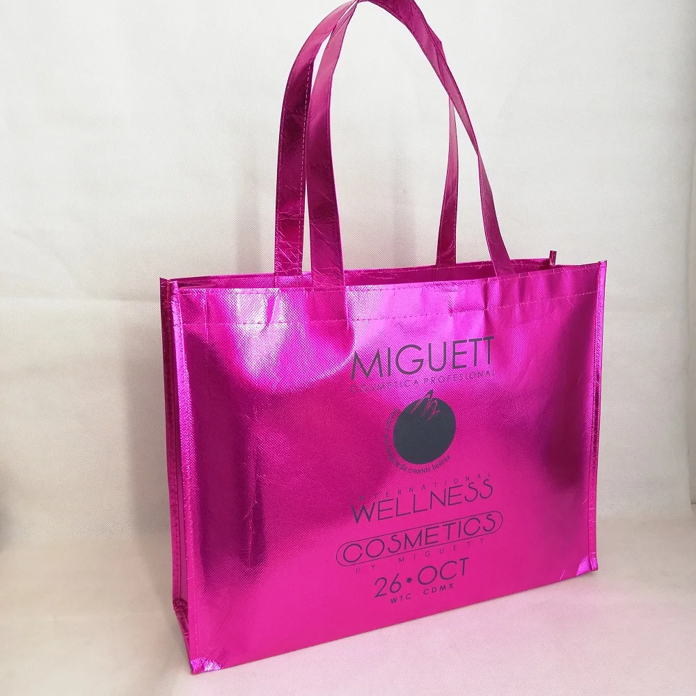 Оптовая продажа 1000шт/партия многоразовая блестящая фуксия ламинированная