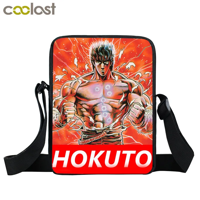 

Japanese Anime Fist of The North Star Messenger Bag Canvas Handbag Hokuto No Ken Shoulder Bag Kenshiro Cross Bags Bookbag