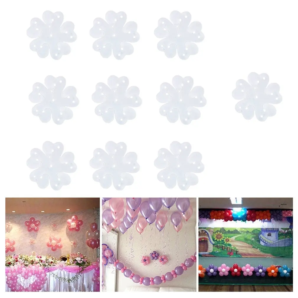 2018 новинка 10 шт. зажимы для шаров в форме цветка сливы Арка держатель